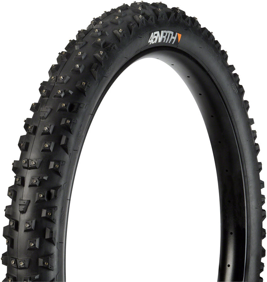 45NRTH Wrathchild Tire - 27.5 x 3, Tubeless, Folding, Black, 120tpi, 252 XL Concave Carbide Aluminum Studs