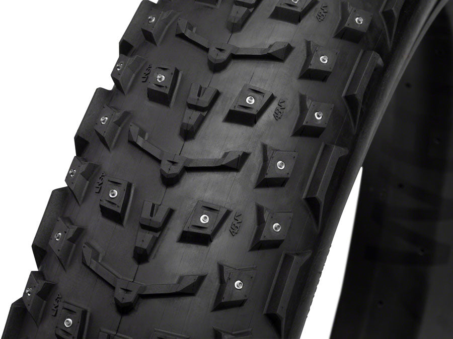 45NRTH Dillinger 5 Tire - 26 x 4.6, Tubeless, Folding, Black, 120tpi, 258 Concave Carbide Aluminum Studs