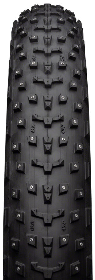 45NRTH Dillinger 4 Tire - 27.5 x 4, Tubeless, Folding, Black, 120tpi, 252 Concave Carbide Aluminum Studs
