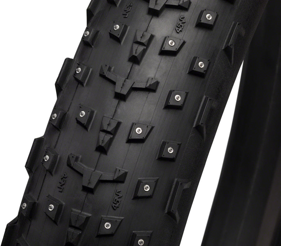 45NRTH Dillinger 4 Tire - 27.5 x 4, Tubeless, Folding, Black, 120tpi, 252 Concave Carbide Aluminum Studs