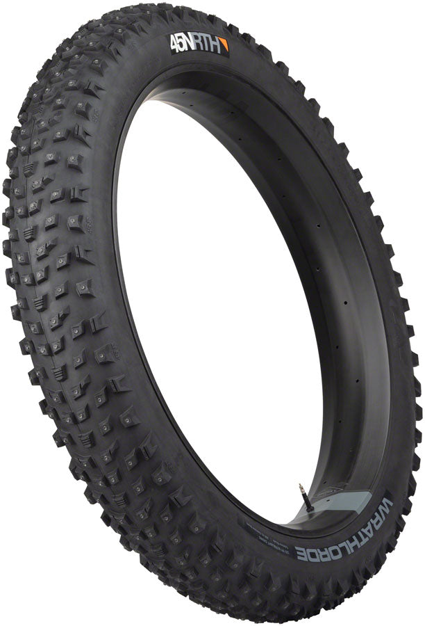 45NRTH Wrathlorde Tire - 26 x 4.2, Tubeless, Folding, Black, 120tpi, 300 XL Concave Carbide Aluminum Studs