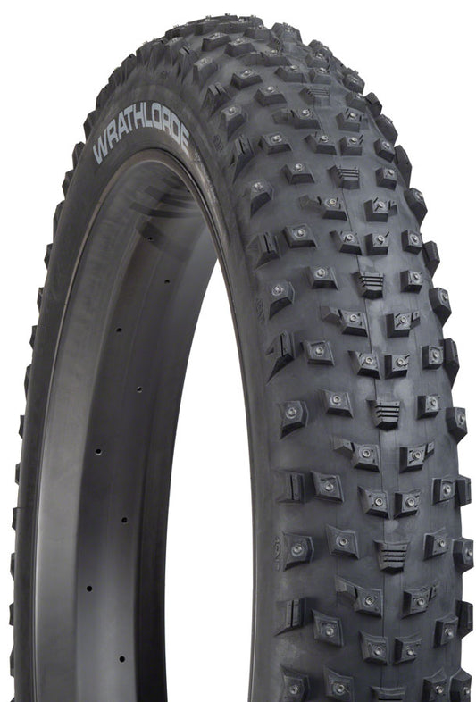 45NRTH Wrathlorde Tire - 26 x 4.2, Tubeless, Folding, Black, 120tpi, 300 XL Concave Carbide Aluminum Studs