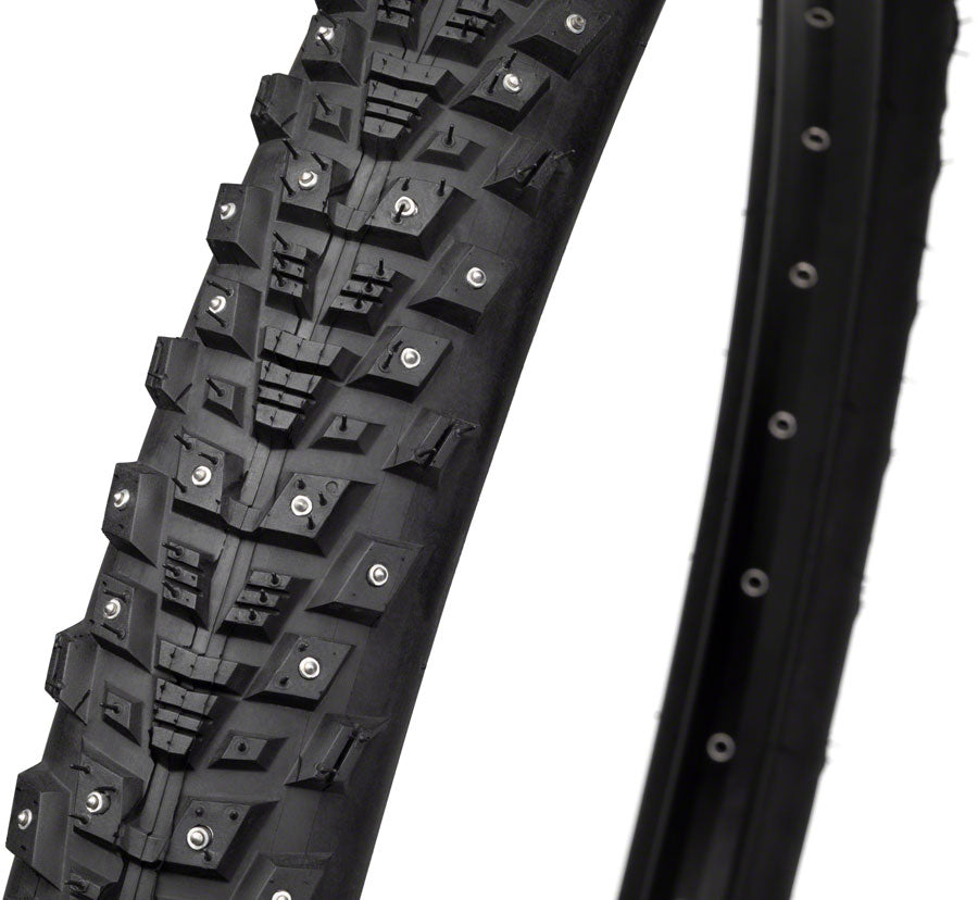 45NRTH Kahva Tire - 27.5 x 2.1, Clincher, Steel, Black, 33tpi, 240 Carbide Steel Studs