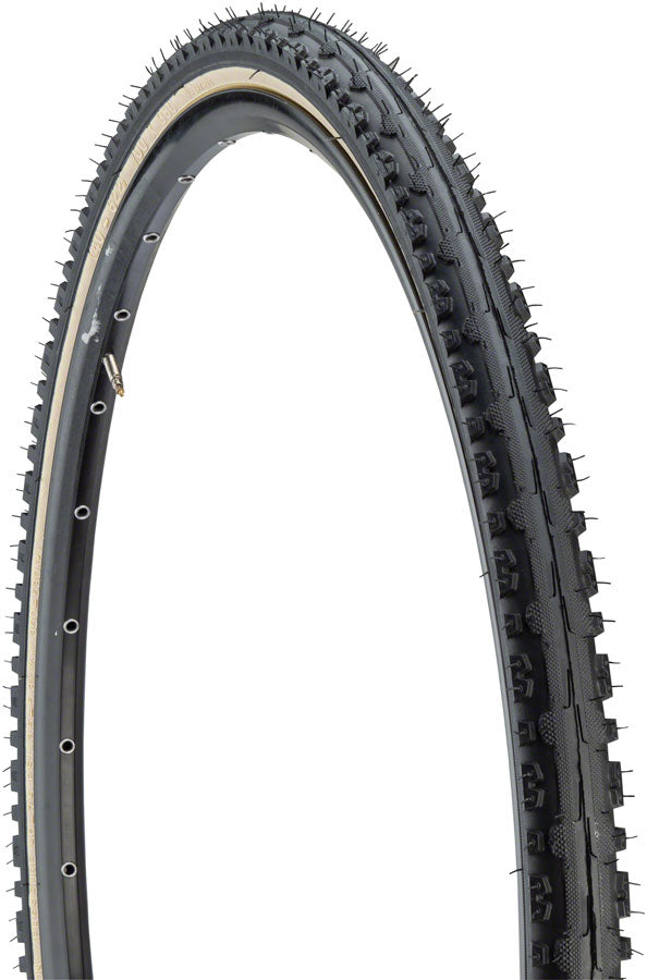 Kenda Kross Plus Tire - 700 x 38, Clincher, Wire, Black/Tan, 30tpi