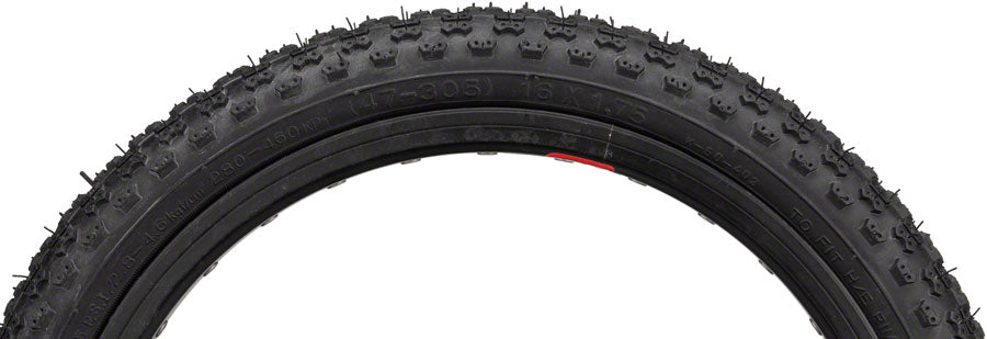 Kenda K50 Tire - 16 x 1.75, Clincher, Wire, Black, 22tpi