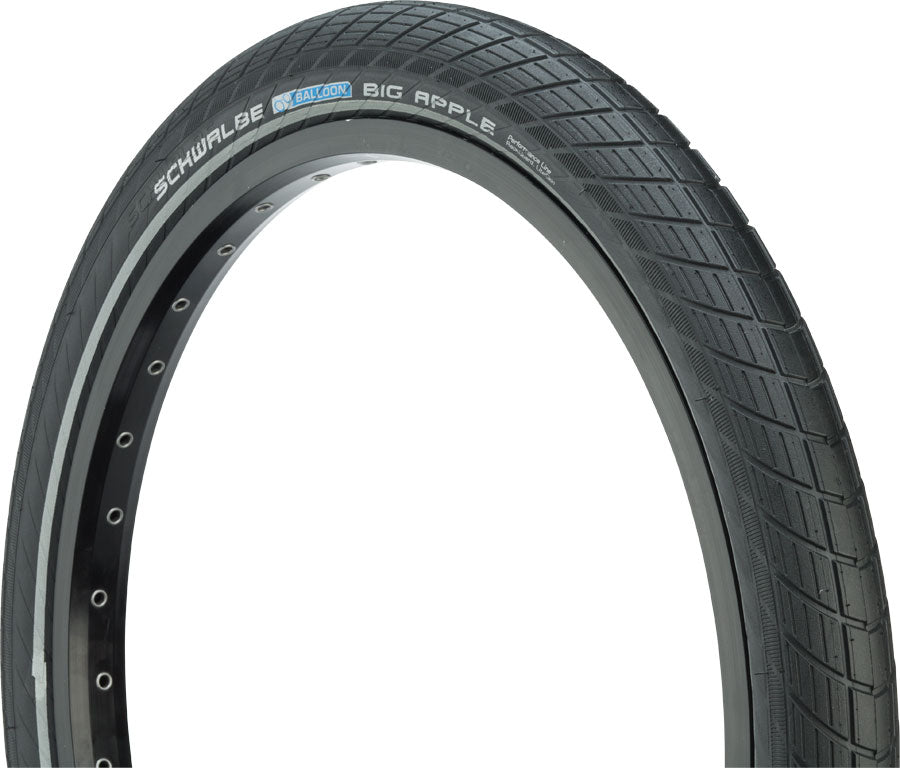 Schwalbe Big Apple Tire - 12 x 2, Clincher, Wire, Black/Reflective, Active, SBC, K-Guard