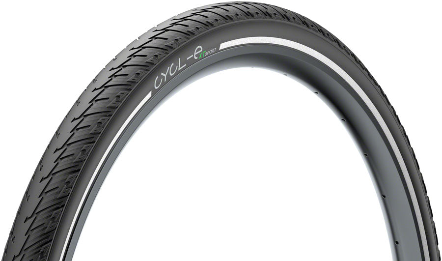 Pirelli Cycl-e XT Sport Tire - 700 x 37, Clincher, Wire, Black, Reflective