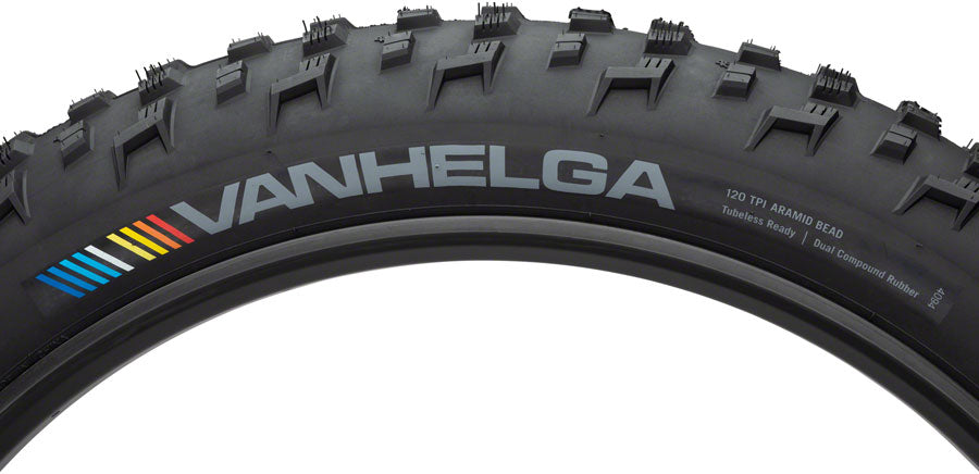 45NRTH Vanhelga Tire - 26 x 4.2, Tubeless, Folding, Black, 120tpi