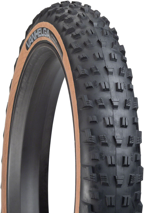 45NRTH Vanhelga Tire - 26 x 4.2, Tubeless, Folding, Black/Tan, 60tpi