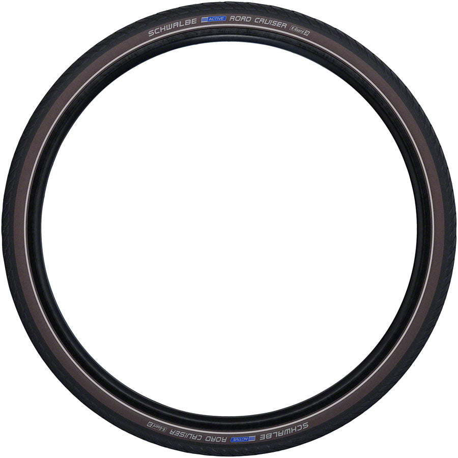 Schwalbe Road Cruiser Tire - 700 x 40, Clincher, Wire, Coffee/Black, K-Guard, Green