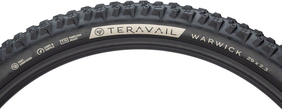 Teravail Warwick Tire - 29 x 2.3, Tubeless, Folding, Black, Durable, Grip Compund