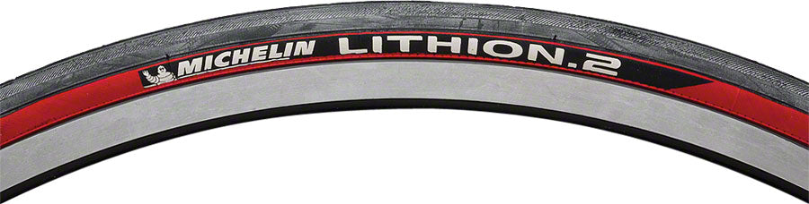 Michelin Lithion 2 Tire - 700 x 25, Clincher, Folding , Black/Red