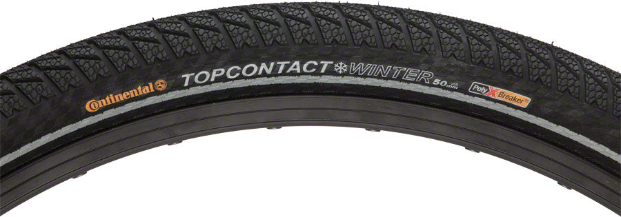 Continental Top Contact Winter II Premium Tire - 26 x 1.90, Clincher, Folding, Black/Reflex, Vectran Breaker, E50