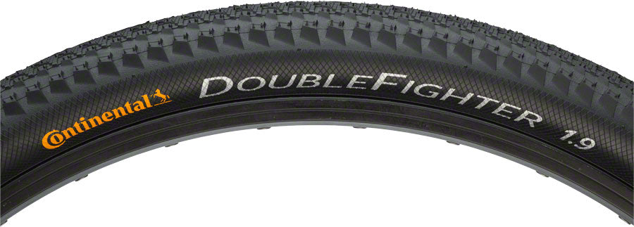 Continental DoubleFighter III Tire - 26 x 1.90, Clincher, Wire, Black, Sport