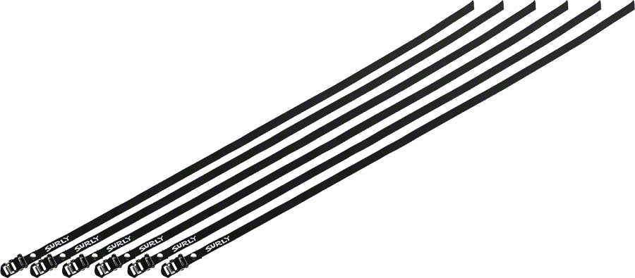 Surly Junk Strap 120cm Rack Strap: Black with Stainless Buckle~ 6-Pack ...