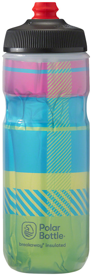 Polar Breakaway Insulated Tartan Water Bottle - Green/Blue, 20oz