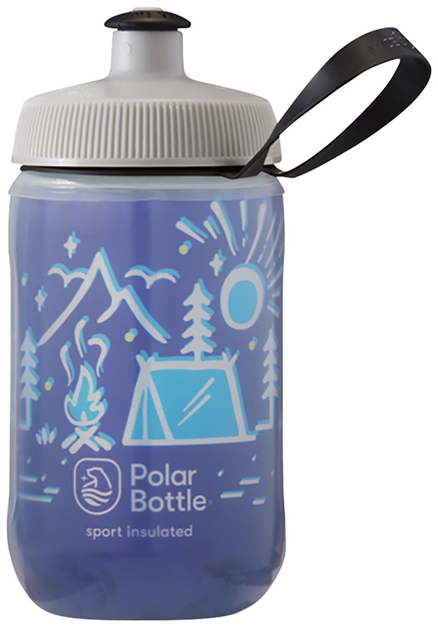 Polar Kid's Insulated Campfire Water Bottle - Navy, 12oz