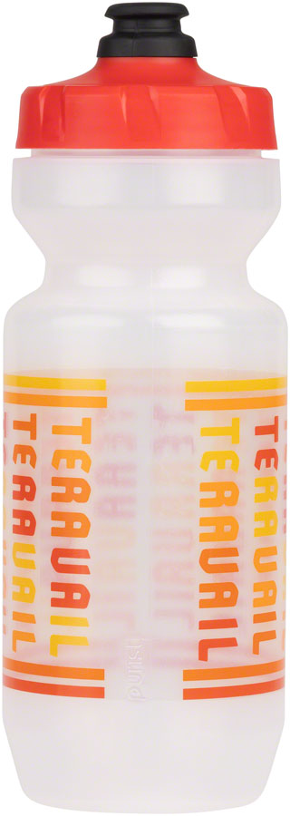 Teravail Scroll Water Bottle - Clear/Red, 22oz