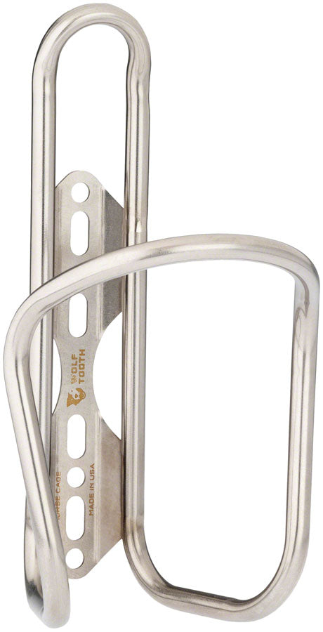 Wolf Tooth Morse  Bottle Cage - Stainless Steel, Silver