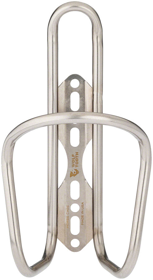 Wolf Tooth Morse  Bottle Cage - Stainless Steel, Silver