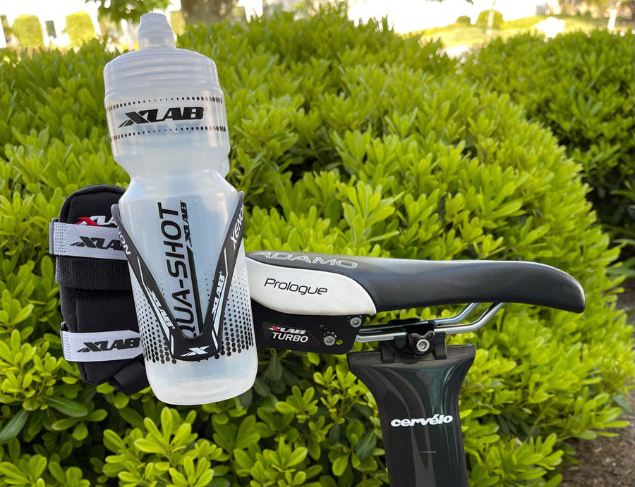 XLAB Turbo Wing w/ Xenon Cages Saddle Mounted Dual Water Bottle Carrier System