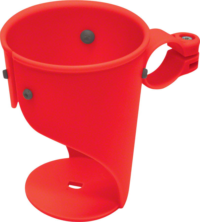 Delta Grande Beverage Holder/ Water Bottle Cage: Handlebar Mounted Red