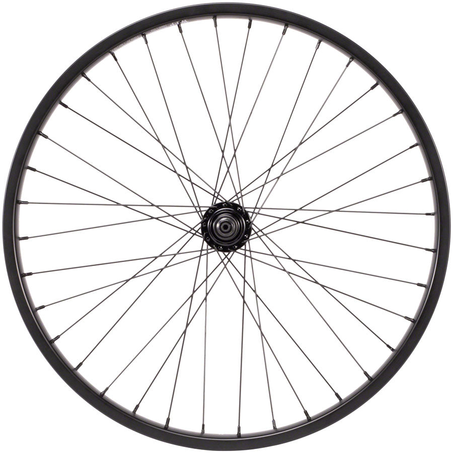 We The People Audio Front Wheel - 22" , 3/8" Female Bolt, 36H, Nylon Hubguards, Black