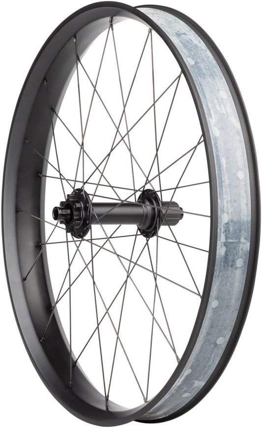 Quality Wheels Alex CF-1 Carbon Bear Pawl Rear Wheel - 26" Fat, 12 x 197mm, 6-Bolt, HG 11, Black