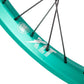 BSD XLT Revolution Rear Wheel - 20", 14 x 110mm, Rim Brake, Freecoaster, LHD, Black/Teal, 36H