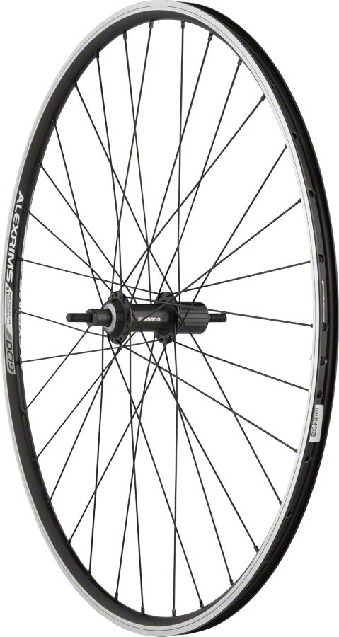 Alex DC19 Rim Mountain Touring Hybrid Rear Wheel 700c 29er 10 x 1 x 135mm Rim Brake Shimano HG Black Clincher Bolt on