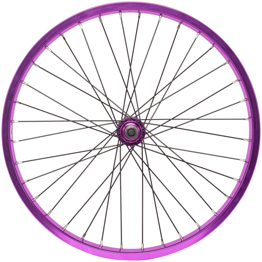 Salt Everest Front Wheel - 20", 3/8" x 100mm, Rim Brake, Purple, Clincher