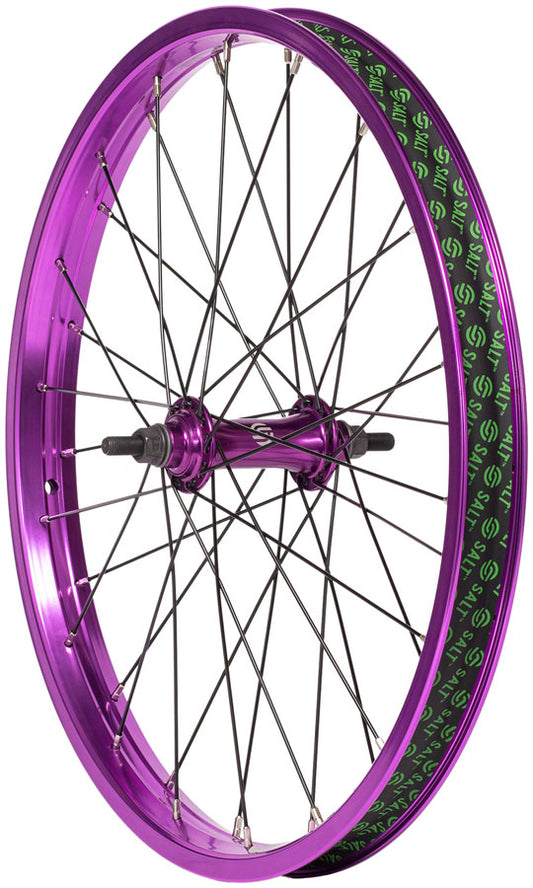 Salt Everest Front Wheel - 20", 3/8" x 100mm, Rim Brake, Purple, Clincher
