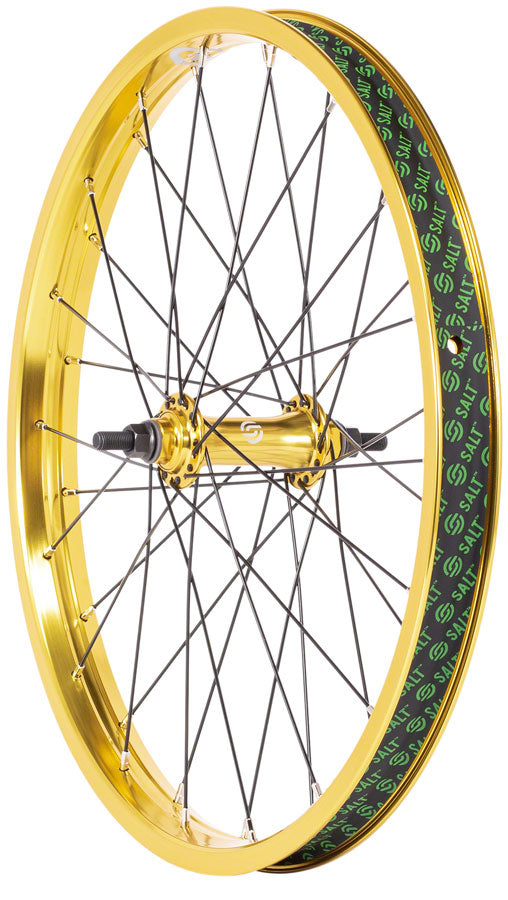 Salt Everest Front Wheel - 20", 3/8" x 100mm, Rim Brake, Gold, Clincher