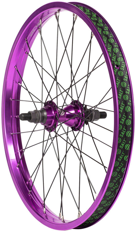 Salt Everest Rear Wheel - 20", 14 x 110mm, Rim Brake, Cassette, Purple, Clincher