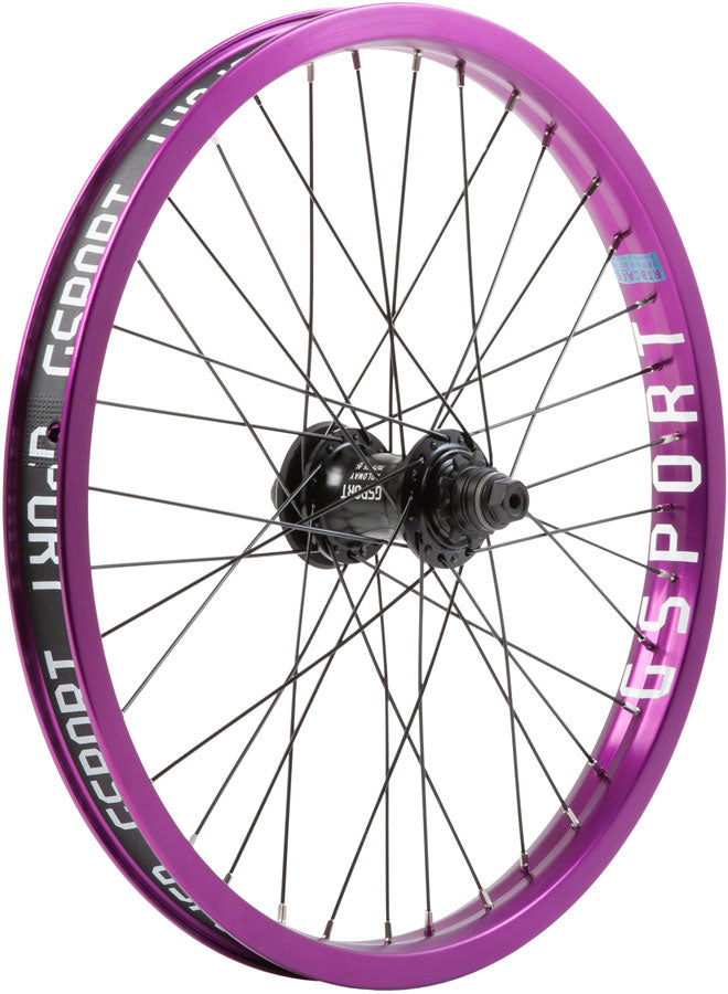 G Sport Elite Rear Wheel - 20", 14 x 110mm, Rim Brake, Cassette, Anodized Purple, Clincher