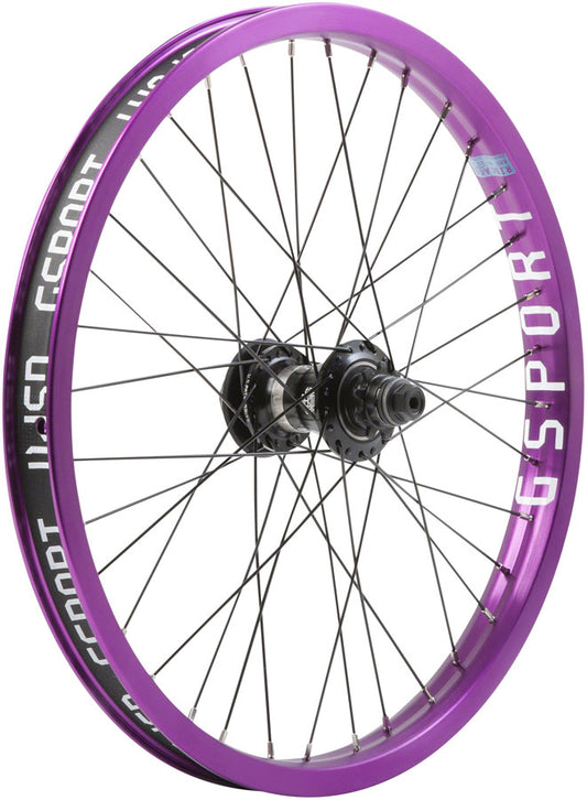 G Sport Elite Rear Wheel - 20", 14 x 110mm, Rim Brake, RSD Freecoaster, Anodized Purple, Clincher