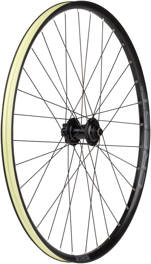 Stan's No Tubes Crest S2 Front Wheel - 27.5", QR x 100mm, 6-Bolt, Black