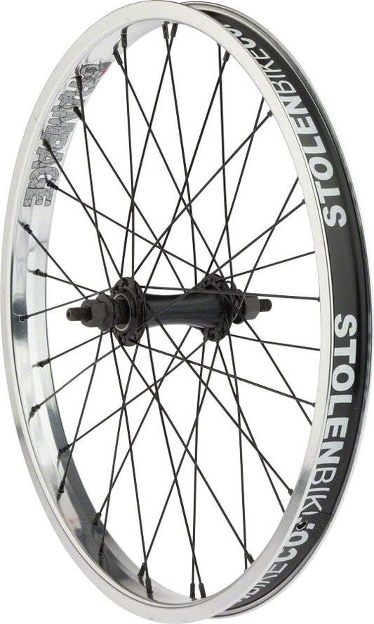 Stolen Rampage Front Wheel - 20", 3/8" x 100mm, Rim Brake, Polished, Clincher