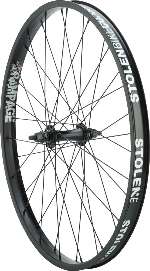 Stolen Rampage Front Wheel - 24", 3/8" x 100mm, Rim Brake, Black, Clincher