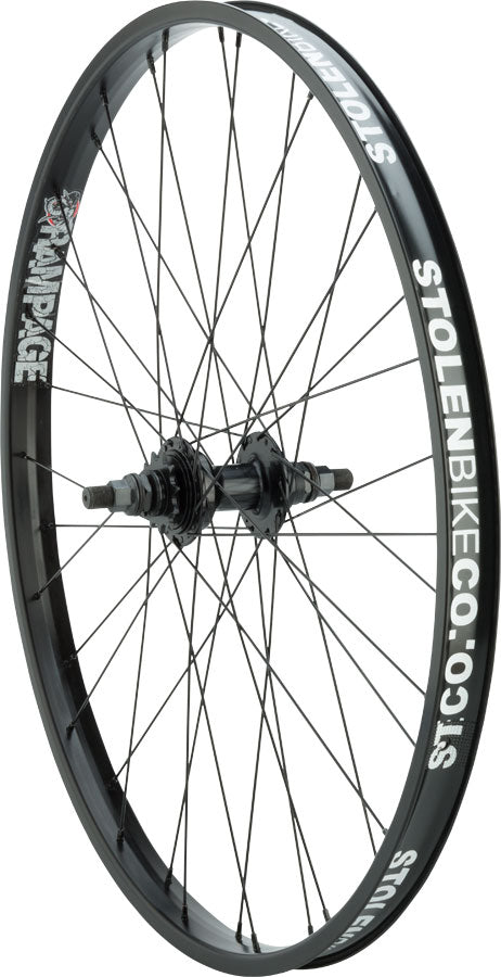 Stolen Rampage Rear Wheel - 26", 14 x 110mm, Rim Brake, Cassette, Black, Clincher