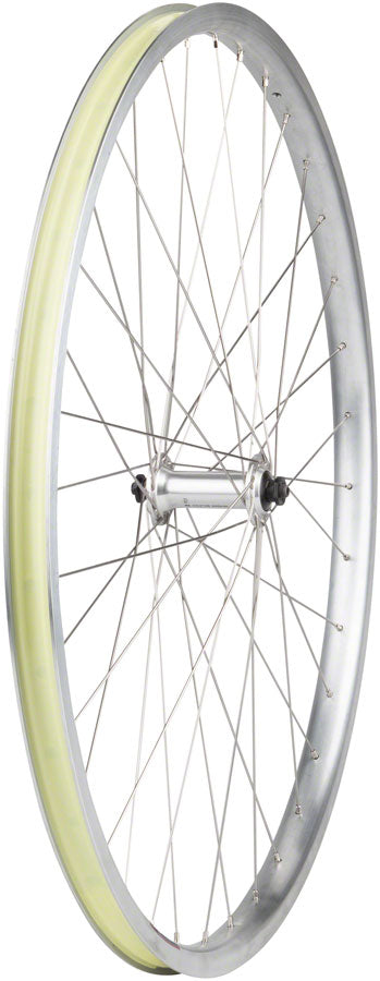 Velocity Cliffhanger Silver Front Wheel - 700c QR x 100mm, Rim Brake, Silver, Clincher