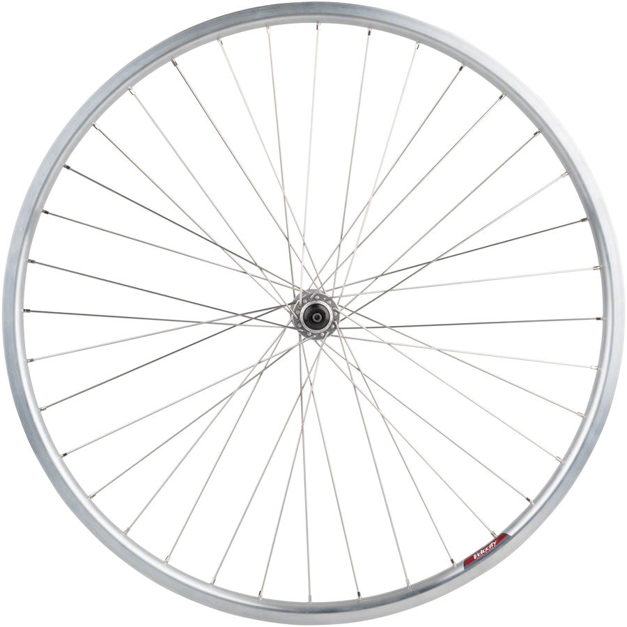 Velocity Cliffhanger Silver Front Wheel - 700c QR x 100mm, Rim Brake, Silver, Clincher