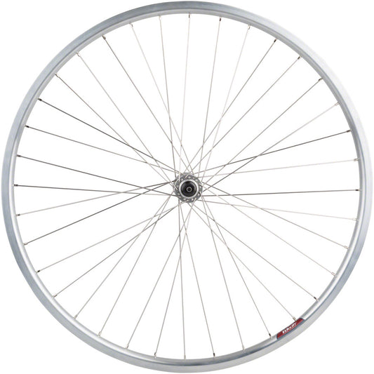 Velocity Cliffhanger Silver Front Wheel - 700c QR x 100mm, Rim Brake, Silver, Clincher