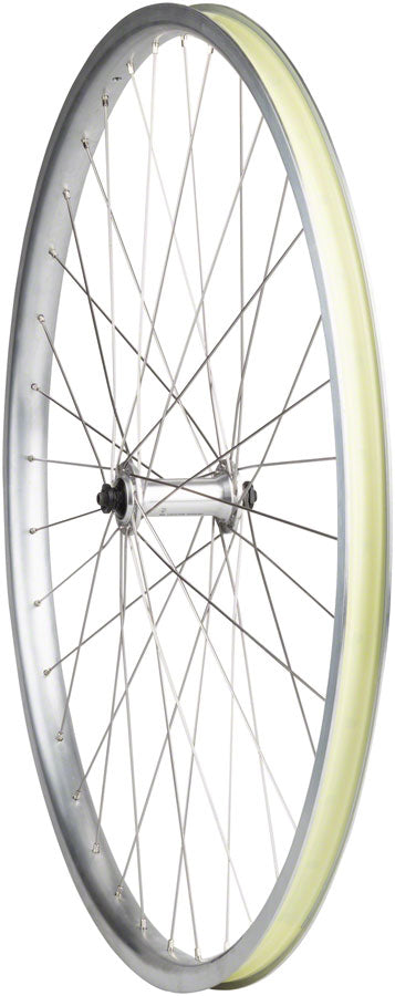 Velocity Cliffhanger Silver Front Wheel - 700c QR x 100mm, Rim Brake, Silver, Clincher