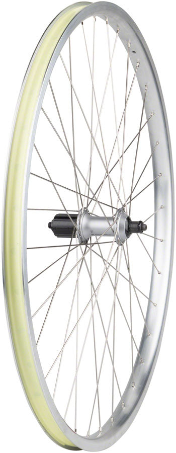 Velocity Cliffhanger Silver Rear Wheel - 29", QR x 135mm, Rim Brake, HG 10, Silver, Clincher