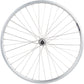 Velocity Cliffhanger Silver Front Wheel - 26" QR x 100mm, Rim Brake Clincher