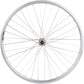 Velocity Cliffhanger Silver Front Wheel - 26" QR x 100mm, Rim Brake Clincher