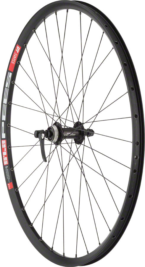 Swiss 533d Rim - Shimano Deore M610 Hub - Front Wheel - 26" QR x 100mm, Center-Lock, Black