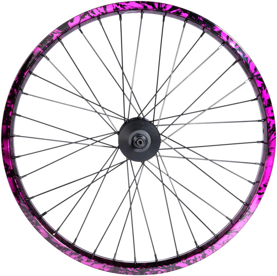 Salt EX Front Wheel - 20", Black/Purple Splatter