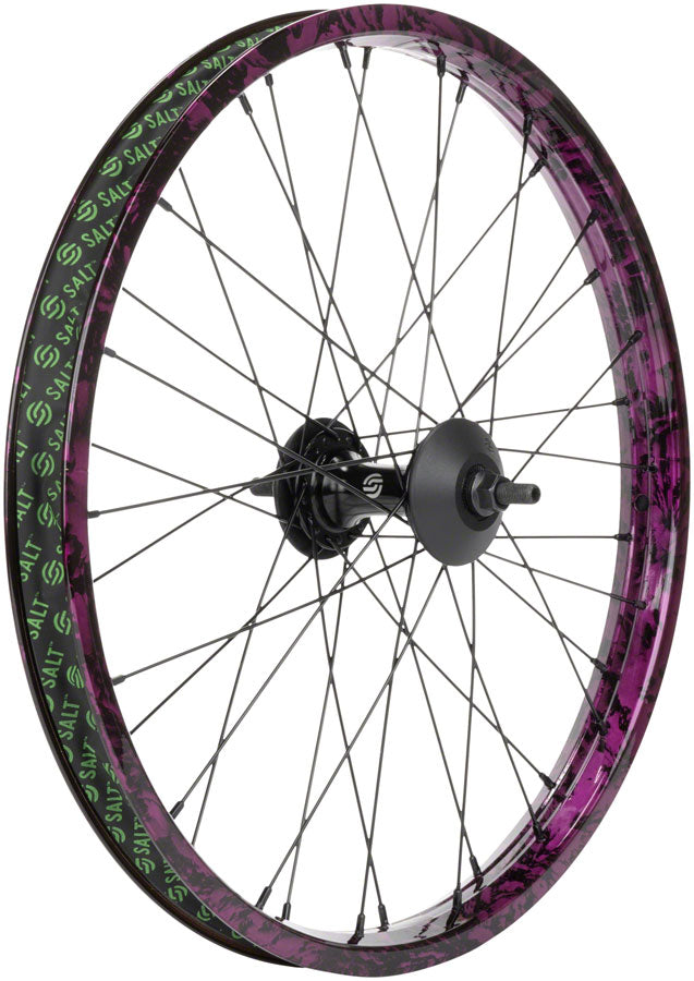 Salt EX Front Wheel - 20", Black/Purple Splatter